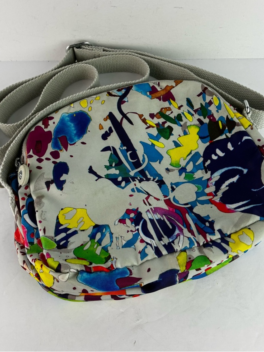 Kipling Keefe Crossbody Bag Multi Colored Abstract Pattern - Picture 4 of 8